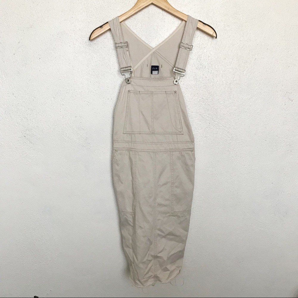 Gap Cream Overall Dress Size S